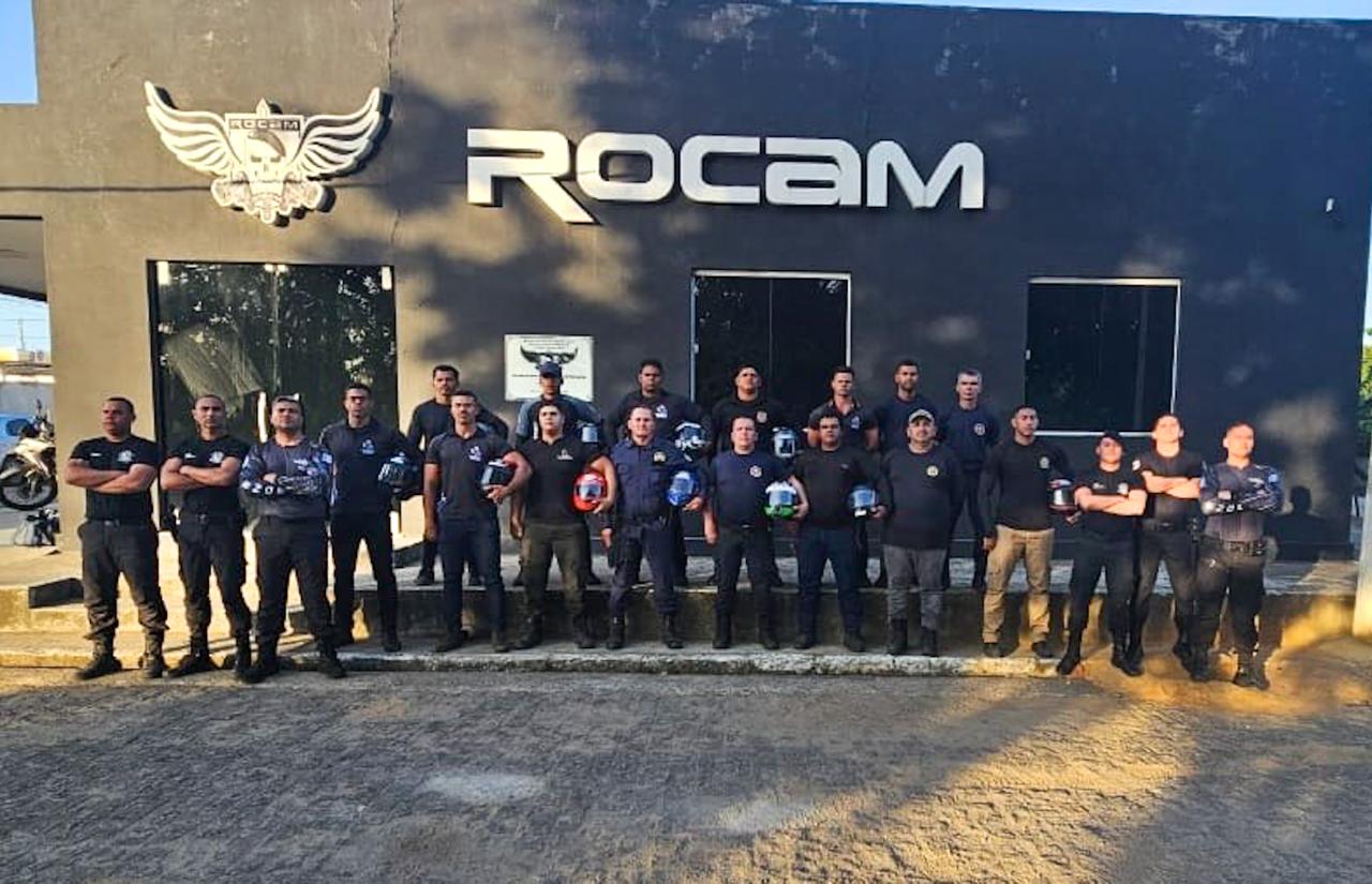 Agentes da Guarda e Segurança Municipal de Traipu recebem treinamento da Rocam para patrulhas com novas motocicletas
